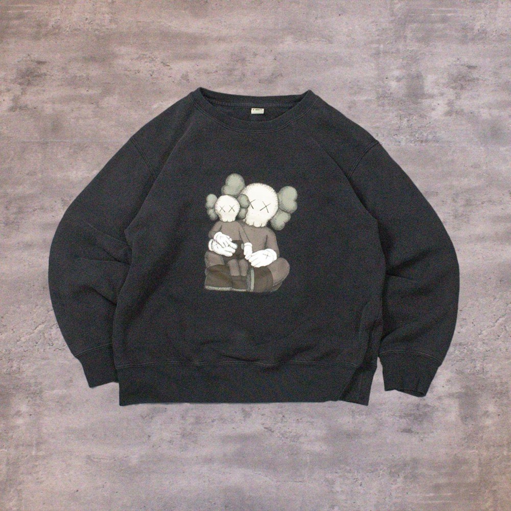 Kid's Uniqlo Kaw's Companion Black Crewneck Sweater